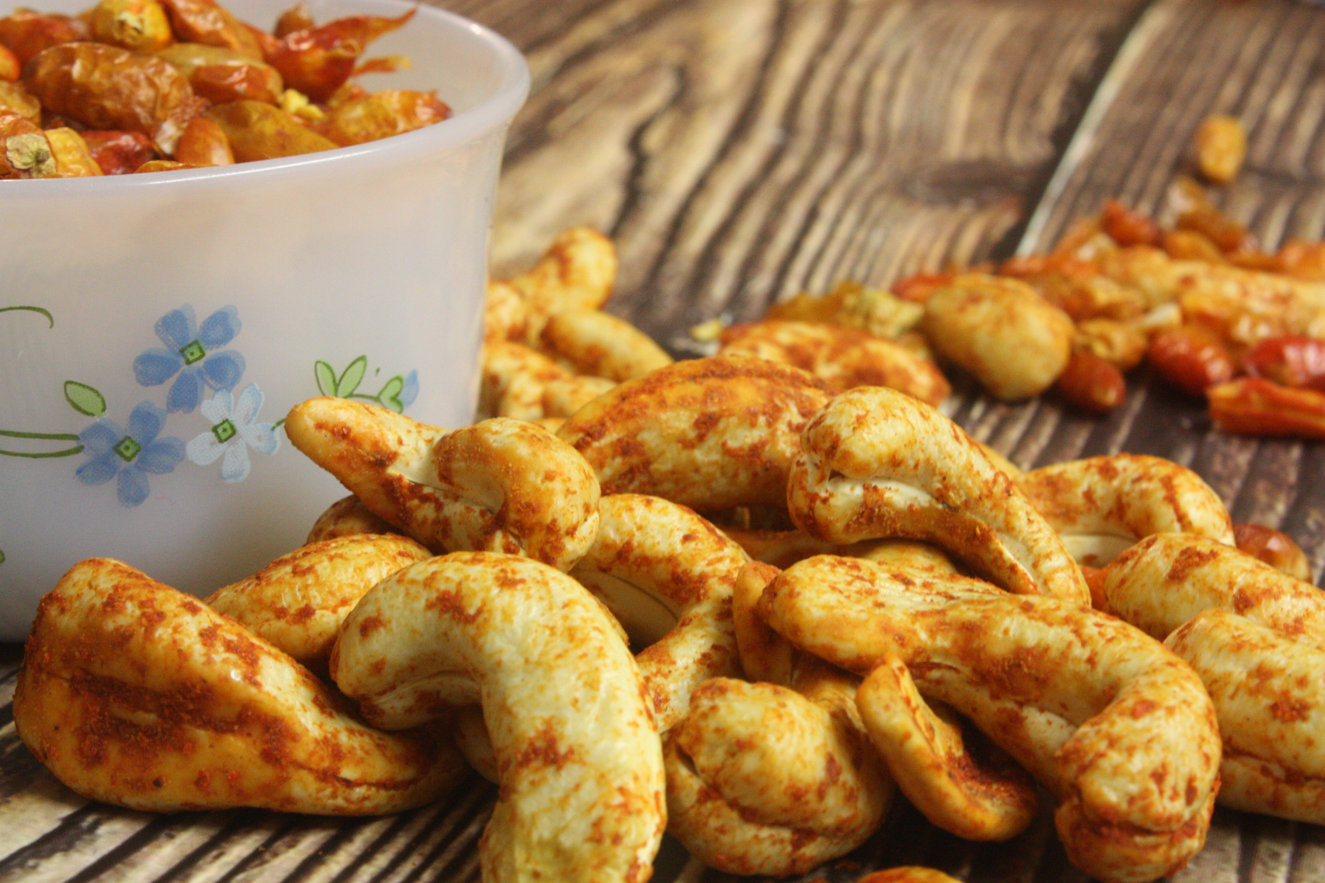 Noix de cajou épicées au paprika et piment