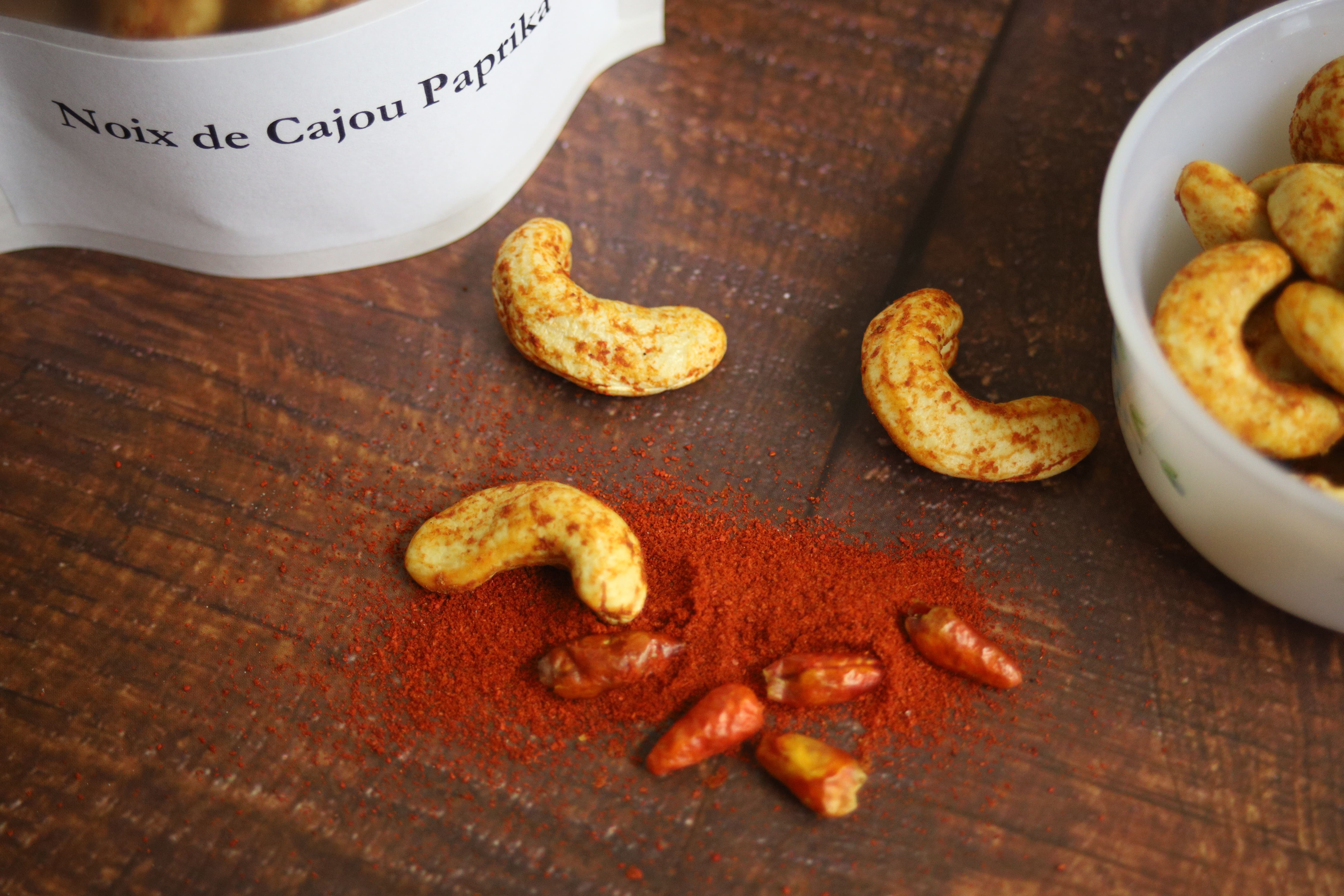 Noix de cajou assaisonnées au paprika et piment