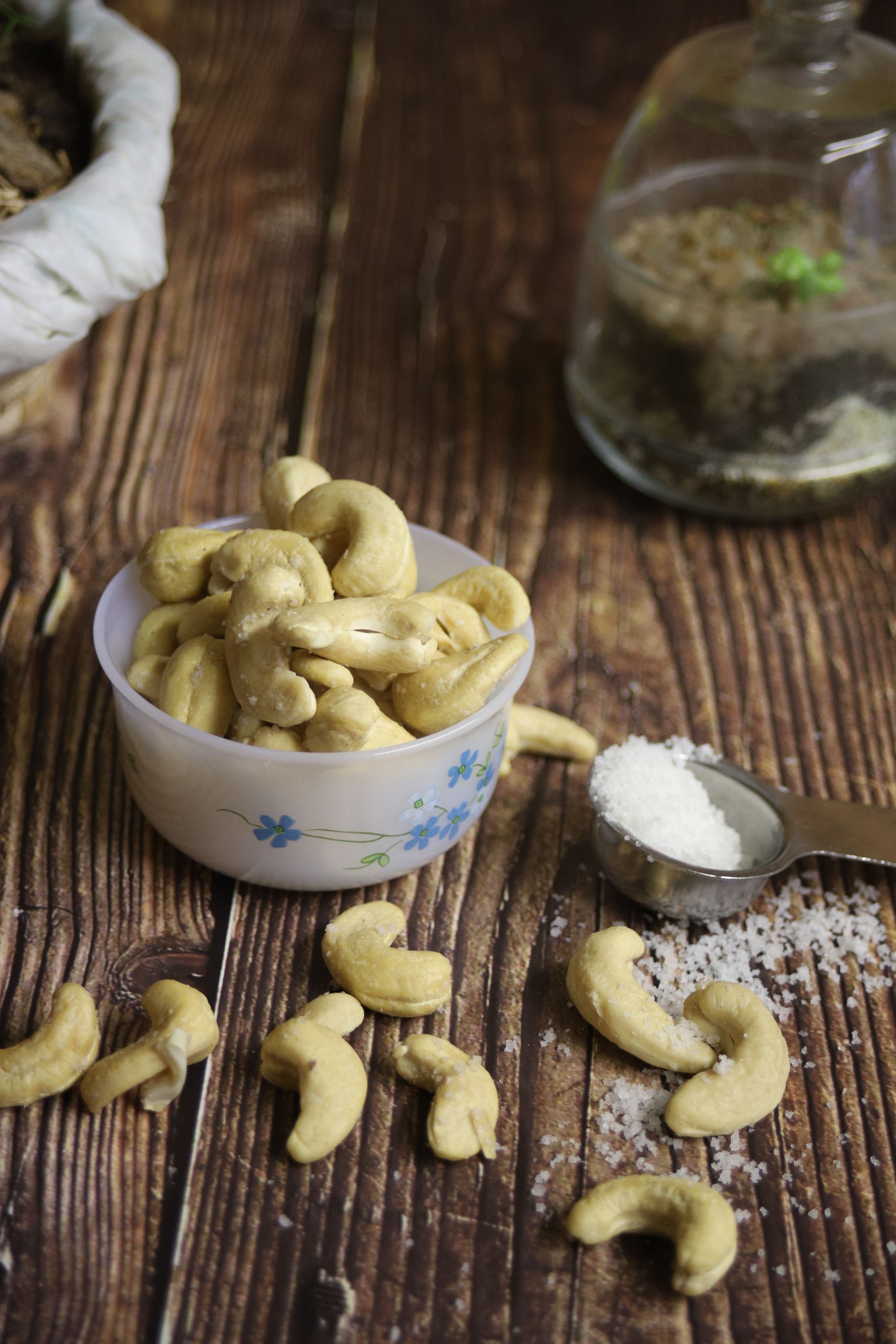 Amandes de cajou salées de manière artisanale et bio